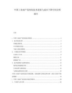 中国工业副产氢纯化技术进展与成本下降空间分析报告