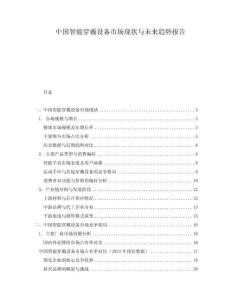 中國智能穿戴設(shè)備市場現(xiàn)狀與未來趨勢(shì)報(bào)告