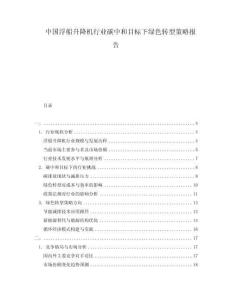 中國浮船升降機(jī)行業(yè)碳中和目標(biāo)下綠色轉(zhuǎn)型策略報告