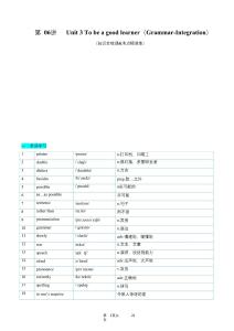 2025秋譯林版英語八上第06講 Unit 3 To be a good learner（Grammar-Integration）（知識全梳理&考點(diǎn)精準(zhǔn)練）（解析版）