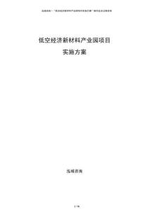 低空經(jīng)濟新材料產(chǎn)業(yè)園項目實施方案