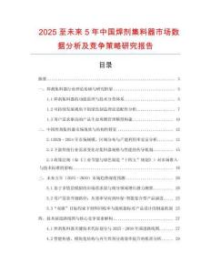 2025至未來5年中國焊劑集料器市場數(shù)據(jù)分析及競爭策略研究報告