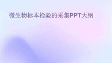 微生物标本检验的采集PPT大纲