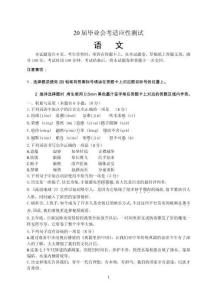 中考適應(yīng)語文試題