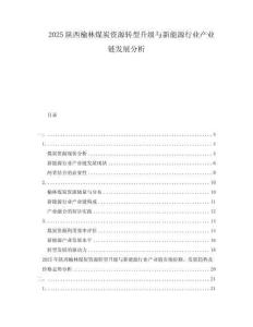 2025陜西榆林煤炭資源轉(zhuǎn)型升級(jí)與新能源行業(yè)產(chǎn)業(yè)鏈發(fā)展分析