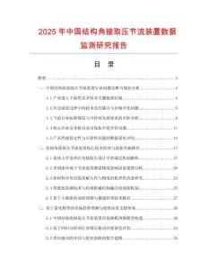 2025年中国结构角接取压节流装置数据监测研究报告