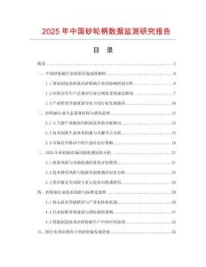 2025年中國砂輪柄數(shù)據(jù)監(jiān)測研究報告