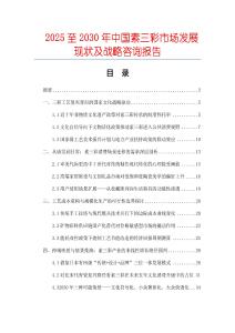 2025至2030年中國(guó)素三彩市場(chǎng)發(fā)展現(xiàn)狀及戰(zhàn)略咨詢報(bào)告