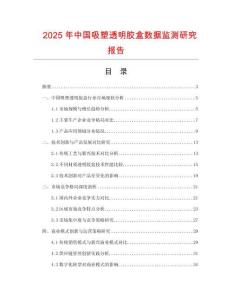2025年中國吸塑透明膠盒數據監測研究報告