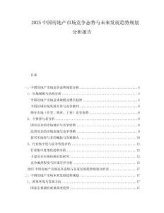 2025中國房地產(chǎn)市場競爭態(tài)勢與未來發(fā)展趨勢規(guī)劃分析報(bào)告