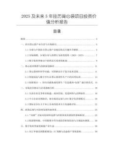 2025及未來5年掛歷背心袋項目投資價值分析報告