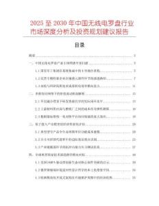 2025至2030年中國無線電羅盤行業(yè)市場深度分析及投資規(guī)劃建議報告