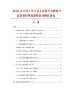 2025及未來5年中國下運風柜式烤箱行業投資前景及策略咨詢研究報告