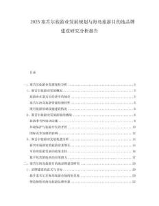 2025塞舌爾旅游業(yè)發(fā)展規(guī)劃與海島旅游目的地品牌建設(shè)研究分析報(bào)告