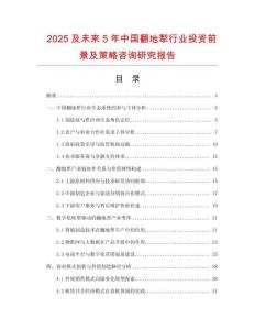 2025及未來5年中國翻地犁行業(yè)投資前景及策略咨詢研究報(bào)告