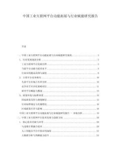 中国工业互联网平台功能拓展与行业赋能研究报告