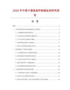 2025年中國卡通星座杯數(shù)據(jù)監(jiān)測研究報(bào)告