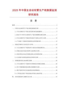 2025年中國全自動軟管生產(chǎn)線數(shù)據(jù)監(jiān)測研究報告