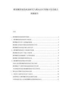 醛固酮腎損傷機(jī)制研究與靶向治療藥物開發(fā)突破點(diǎn)預(yù)測(cè)報(bào)告