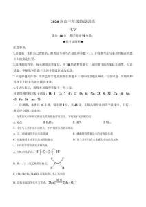 湖北省2026屆高三上學(xué)期11月階段性訓(xùn)練 化學(xué)試卷