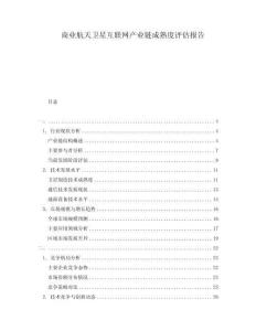 商業(yè)航天衛(wèi)星互聯(lián)網(wǎng)產(chǎn)業(yè)鏈成熟度評估報告