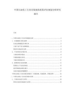 中國(guó)石油化工行業(yè)市場(chǎng)現(xiàn)狀政策評(píng)估規(guī)劃分析研究報(bào)告