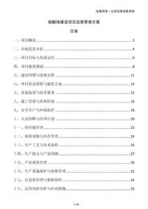 硫酸鎂建設(shè)項目運營管理方案