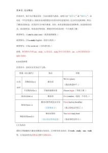 初中英語語法講義  第9講 動詞概說（學生版）