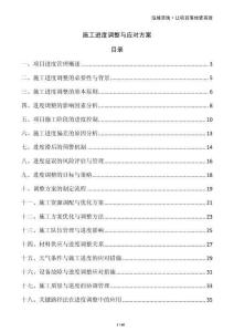 施工進度調整與應對方案