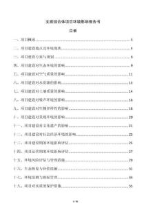 文旅综合体项目环境影响报告书