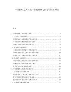 中國民用無人機出口貿易壁壘與國際化經營對策
