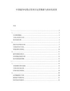 中國(guó)超導(dǎo)電纜示范項(xiàng)目運(yùn)營(yíng)數(shù)據(jù)與商業(yè)化前景