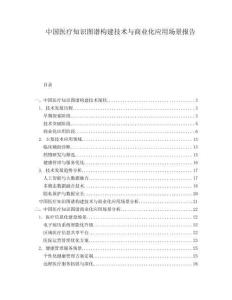 中国医疗知识图谱构建技术与商业化应用场景报告