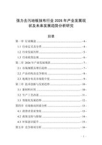 強(qiáng)力去污地板抹布行業(yè)2026年產(chǎn)業(yè)發(fā)展現(xiàn)狀及未來(lái)發(fā)展趨勢(shì)分析研究