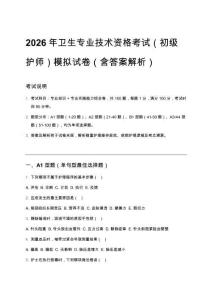 2026年衛生專業技術資格考試（初級護師）模擬試卷1（含答案解析）