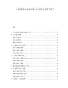 中國漂洗劑包裝創(chuàng)新對(duì)產(chǎn)品附加值提升研究