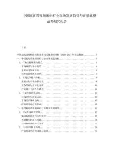中國超高清視頻編碼行業(yè)市場發(fā)展趨勢與前景展望戰(zhàn)略研究報告
