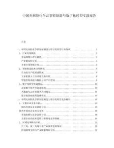 中國(guó)光刻膠化學(xué)品智能制造與數(shù)字化轉(zhuǎn)型實(shí)踐報(bào)告
