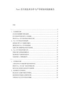 Fast芯片組技術(shù)合作與產(chǎn)學研協(xié)同創(chuàng)新報告