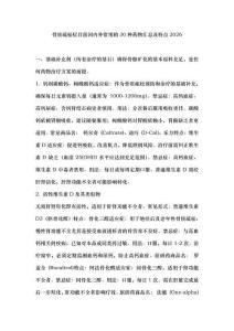 骨质疏松症目前国内外常用的30种药物汇总及特点2026