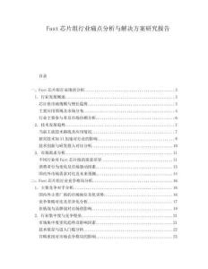 Fast芯片组行业痛点分析与解决方案研究报告
