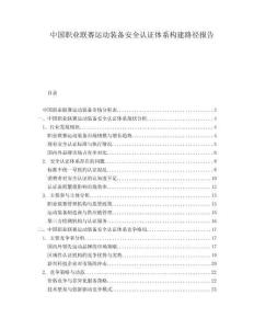 中國職業(yè)聯(lián)賽運(yùn)動裝備安全認(rèn)證體系構(gòu)建路徑報告