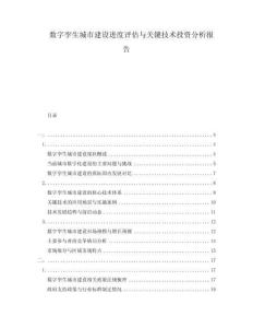 數(shù)字孿生城市建設(shè)進(jìn)度評(píng)估與關(guān)鍵技術(shù)投資分析報(bào)告