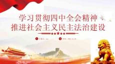 四中全會(huì)黨課PPT：推進(jìn)社會(huì)主義民主法治建設(shè)