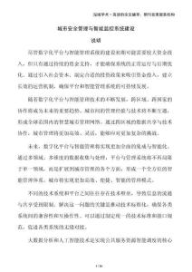 城市安全管理與智能監(jiān)控系統(tǒng)建設(shè)