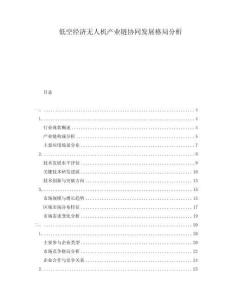 低空經(jīng)濟無人機產(chǎn)業(yè)鏈協(xié)同發(fā)展格局分析