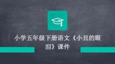 小學五年級下冊語文《小丑的眼淚》課件
