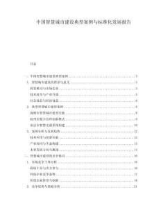 中國智慧城市建設(shè)典型案例與標(biāo)準(zhǔn)化發(fā)展報(bào)告