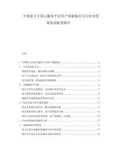 中国量子计算云服务平台用户体验痛点与行业应用场景适配度报告