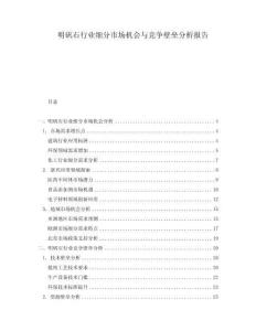 明礬石行業細分市場機會與競爭壁壘分析報告